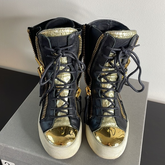 Giuseppe Zanotti Platino High Top Sneaker Boots - Picture 3 of 7